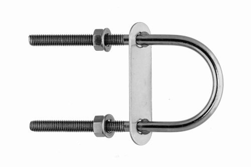 M5x80mm U-Bolzen mit Gegenplatten aus Edelstahl A2 AISI 304
