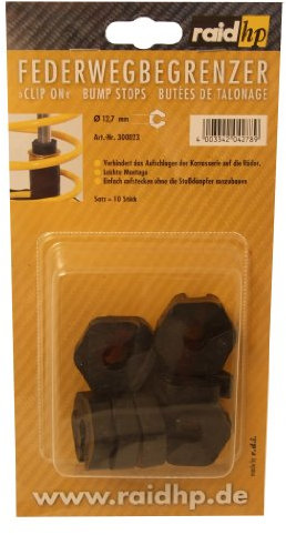 Raid HP 300023 Federwegbegrenzer Clip-On (Verhindern das Aufschlagen der Karrosserie auf die Räder), 12mm