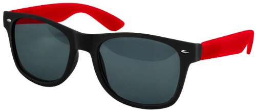 Caspar SG008 Unisex Retro Nerd Sonnenbrille, Farbe:rot