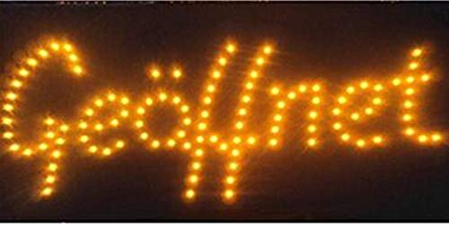 Miobo LED Schild Leuchtschild 'GEÖFFNET' und 'OPEN' Modern Warmweiss 48x25cm Rechteckig Wandmontage LED