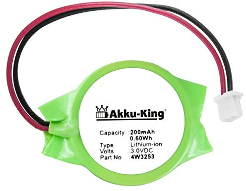 Backup, CMOS Batterie kompatibel mit Lenovo 4W3253 - Li-Ion 200mAh - für Thinkpad T400, T410, T420s, T430s, T431s