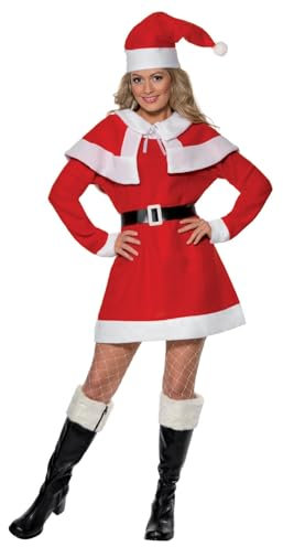 Miss Santa Kleid Kost�m Nikolaus Damen Weihnachten Gr S