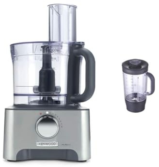 Kenwood FDM780BA MultiPro Classic Food Processor, Robot da Cucina con Frullatore, 1000 W, 3 Litri, Metallo Pressofuso, Argento