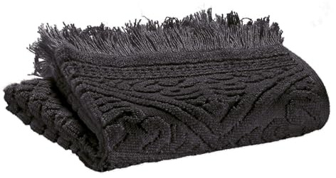 Vivaraise - Serviette invité Zoé – 30x50 cm – Tissu éponge 100% Coton Absorbant - Essuie-Mains, débarbouillette – Finition à Franges