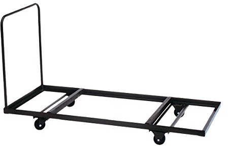 Correll T3072 Heavy Duty Table Truck, Holds Tables up to 72 Length, 12-16 Table Capacity, Brown