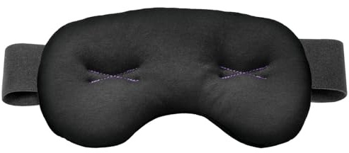 Brownmed Eye Pillow - Compression Eye Mask for Headache Support - Soothes Strain - Eases Sinus Pressure - Cooling - Universal Fit - Breathable Cotton - Washable & Reusable - Black