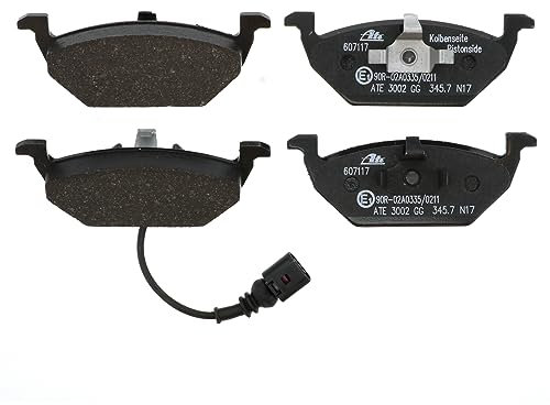 ATE Original Bremsbeläge - Belagsatz - für Scheibenbremse - 13.0460-7117.2 - ECE-R90 Straßenzulassung, grau