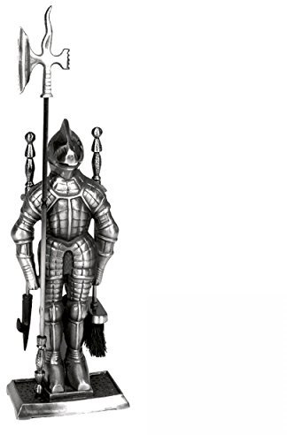 Ritter - Utensilios para chimenea (hierro fundido, 3 piezas), diseño de caballero con armadura