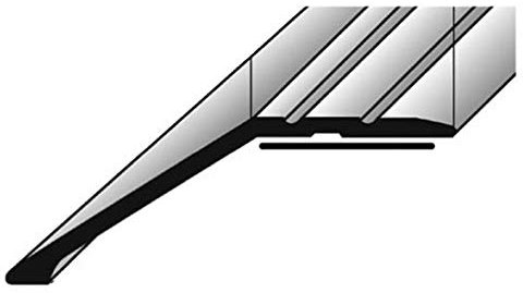 Perfil de acabado / Guardacanto laminado, 15,5 mm de elevación, aluminio anodizado, perforado