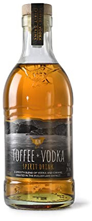 Kin Vodka - Toffee Vodka, 20.3% ABV - Smooth & Rich Caramel Undertones and a Subtle Kick, Delicious in Cocktails. Created in the Lake District, 20cl
