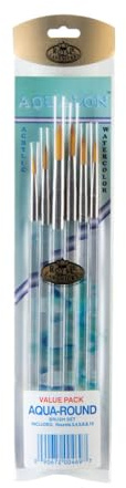 Royal & Langnickel Aqualon Round Artist Brush Set, 6-piece