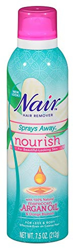 Nair Hair Remover Sprays Away Nourish Argan Oil 7.5 Ounce (221ml) (3 Pack)