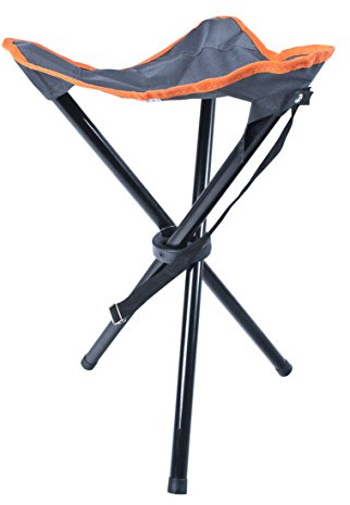 Milestone Camping Folding Tripod Stool, Camping, Garden, Fishing, Festivals, 80kg Weight Load, Comfortable Fabric Seat, Compact and Lightweight, Carry Strap Included for Easy Travel