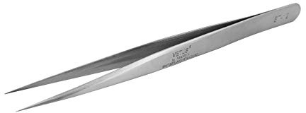 LASHVIEW Lash Tweezer, Vetus Straight Pointed Eyelash Tweezers for Profissional Grafting Eyelash Extension, Stainless Steel Needle Nose Tweezers for Lash Extension Stickers Precision Electronics, ST12