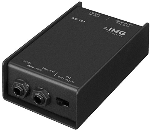 IMG STAGELINE DIB-100 DI-Box in Schwarz, Ground-Liftschalter gegen Brummschleifen, keine Stromversorgung notwendig