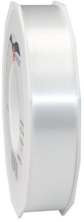 C.E. PATTBERG Geschenkband weiss, 91 Meter Ringelband 25 mm zum Basteln, Dekorieren & Verpacken von Geschenken zu jedem Anlass