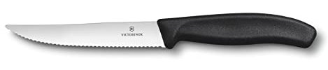 Victorinox 6.7933.12 Couteau à Steak/à Pizza avec Tranchant denté, Acier Inoxydable, Noir, 30 x 5 x 5 cm
