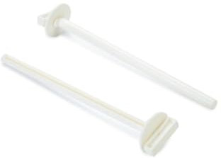 Beeztees 80215 Sitzstange mit Halter aus Plastik, 2 Stück, 22 x 1.2 cm, weiß