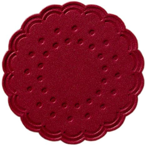 Duni Soucoupe 8lagig Tissue Uni Bordeaux, Sous-verre, Ø 7,5 cm, 250 pièces