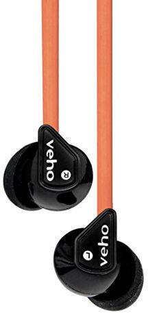 Veho Z-1 In-Ear Headphones | Anti Tangle Cable | Stereo Noise Isolating | Earbuds | Earphones - Orange (VEP-003-360Z1GB)