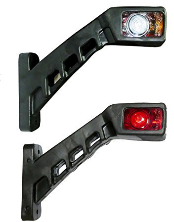 Other 2X 12V 24V STALK OUTLINE LED SIDE MARKER LIGHTS LAMPS TRUCK TRAILER CHASSIS