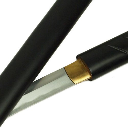 Zatoichi Katana schwarz mit Klinge aus 1045 Carbonstahl