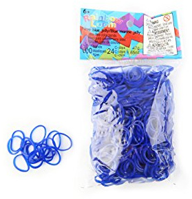 Elásticos Rainbow Loom Azul Marino Jelly