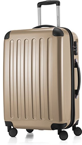 Hauptstadtkoffer- Alex - - Mittelgroßer Hartschalenkoffer, TSA, 4 Rollen, Koffer, Trolley, Rollkoffer, Reisekoffer, Volumenerweiterung, 65 cm, 74 Liter, Champagner