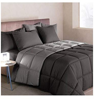 Caleffi - Trapunta Modern Tinta Unita Matrimoniale Antracite