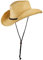 Scippis Cattleman Strohhut Herren Damen – Westernhut aus Papierstroh mit Kinnriemen – Sommerhut mit breiter Krempe – Sonnenschutz für Garten, Outdoor, Festival, Natur, M