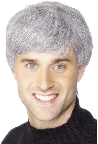 Smiffys Mitarbeiter Perücke, Grau Halloween