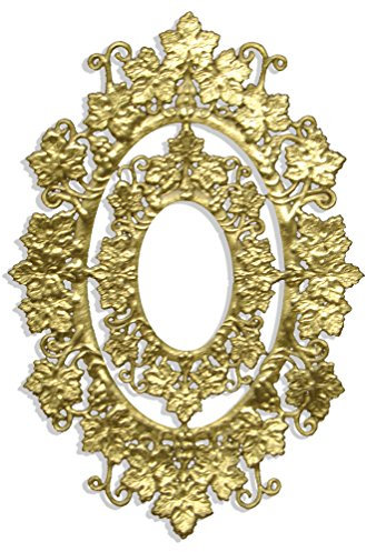 Kunze A060037011 Rahmen, 2 Stück, Geprägtes Papier, Gold