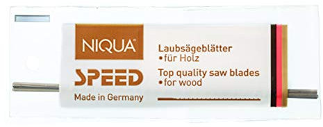 Laubsägeblätter NIQUA SPEED Holzlaubsägeblätter Nr: 3 - Dutzend (12 Stück) - 0,34 x 0,90 x 130 mm - Sägeblatt Werkzeug zum Sägen von weichem Holz