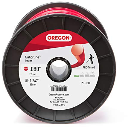 Oregon 23-180 Gatorline 3-Pound Spool of .08-Inch Professional Round String Trimmer Line, Red