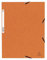 Exacompta 55304E 10er Pack Einschlagmappe. Aus extra starkem Colorspan-Karton DIN A4 mit 3 Klappen und Gummizügen orange Sammelmappe Dokumentenmappe ideal für Büro und Schule