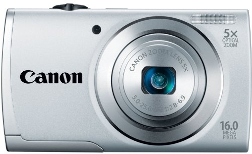 Canon PowerShot A2500 16MP Digital Camera with 5x Optical Image Stabilized Zoom with 2.7-Inch LCD (Silver) (OLD MODEL)