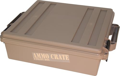 MTM ACR5-72 Ammo Crate Utility Box, Ammo, survival or hunting gear storage, O-Ring seal for water resistant dry storage, Double padlock tapped for security, Carries 85lbs of gear