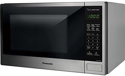 Panasonic Compact Microwave Oven with 1100 Watts of Cooking Power, Sensor Cooking, Quick 30sec and Popcorn Button, 1.3 cft