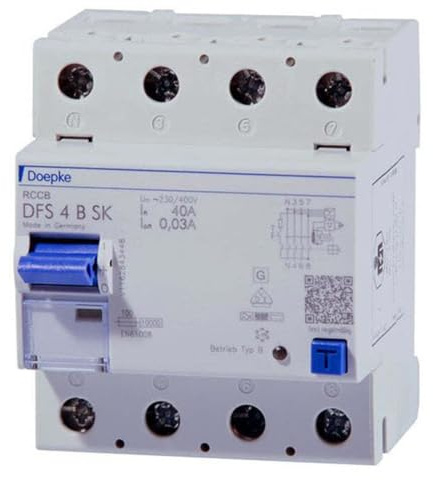 Doepke 09134998 Residual-current device B-type 4P coupe-circuits