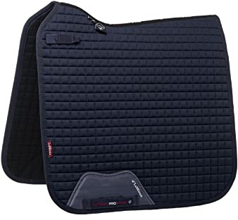 LeMieux Dressage Cotton Square Saddle Pad - Saddle Pads for Horses - Equestrian Riding Equipment and Accessories (Navy - Large)