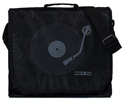 Strandkläder Keep It vinylväska - vintage retro stil skiva DJ LP vinylskivor kurirväska axelväska