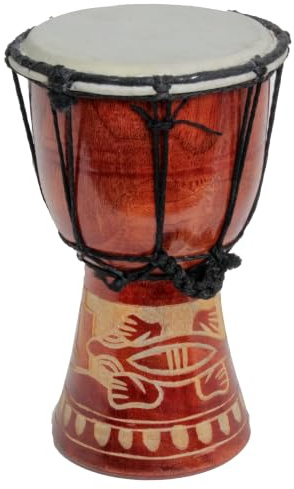 20cm Djembe Gecko Carving Djembe Trommel Bongo Drum Handtrommel Buschtrommel Percussion Kinder Fair Trade