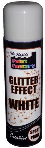 200Ml White Glitter Effect Colour Spray Can Paint Decorative Creative Crafts Art