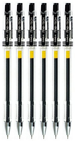 DONG-A Fine-Tech, 0.3mm, Gel Ink Roller Ball Pens, (Black) by Dong-A