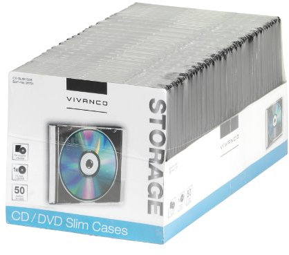 Vivanco CD/DVD Slim Case (50er Pack) schwarz