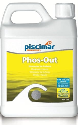 Piscimar Schwimmbadreiniger Phos-Out - Poolreiniger - Flüssigkeit - Phosphate Entferner - Ideal für Salzelektrolyse, Liner und Polyesterbecken