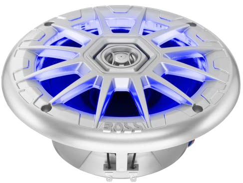 Boss Audio MRGB65S Boss Audio Marine silver 6.5 2 way speaker (PAIR) multi color illumination wireless remote