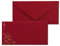 25x Briefumschläge mit Metallic Sternen - DIN Lang - Gold geprägter Sternenregen - Farbe: dunkelrot, Nassklebung, 120 g/m² - 110 x 220 mm - ideal für Weihnachten