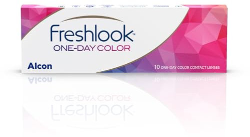 FreshLook One-Day Lentes de contacto de reemplazo diario, color Green, Pack de 10 , R 8.6 mm, D 13.8 mm, -1.75 Diopt