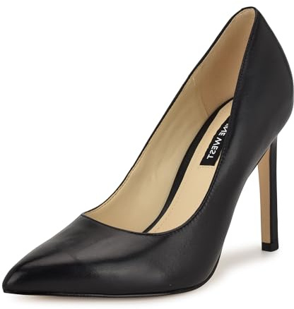 Nine West Women's Tatiana Pump, Black Leather, 6 W